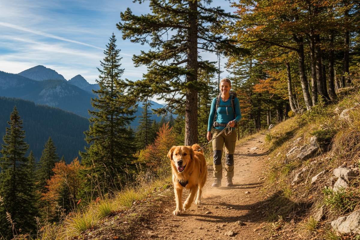 Randonner avec son chien : distances, eau, pattes