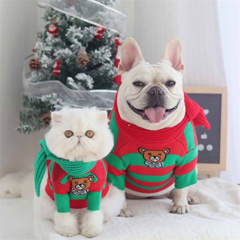 Pull de Noël chien jacquard — vêtement pour chien | Rundavo