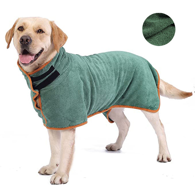 Peignoir séchant chien microfibre — toilettage pour chien | Rundavo