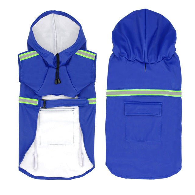 Manteau de pluie chien réfléchissant — vêtement pour chien (3) | Rundavo