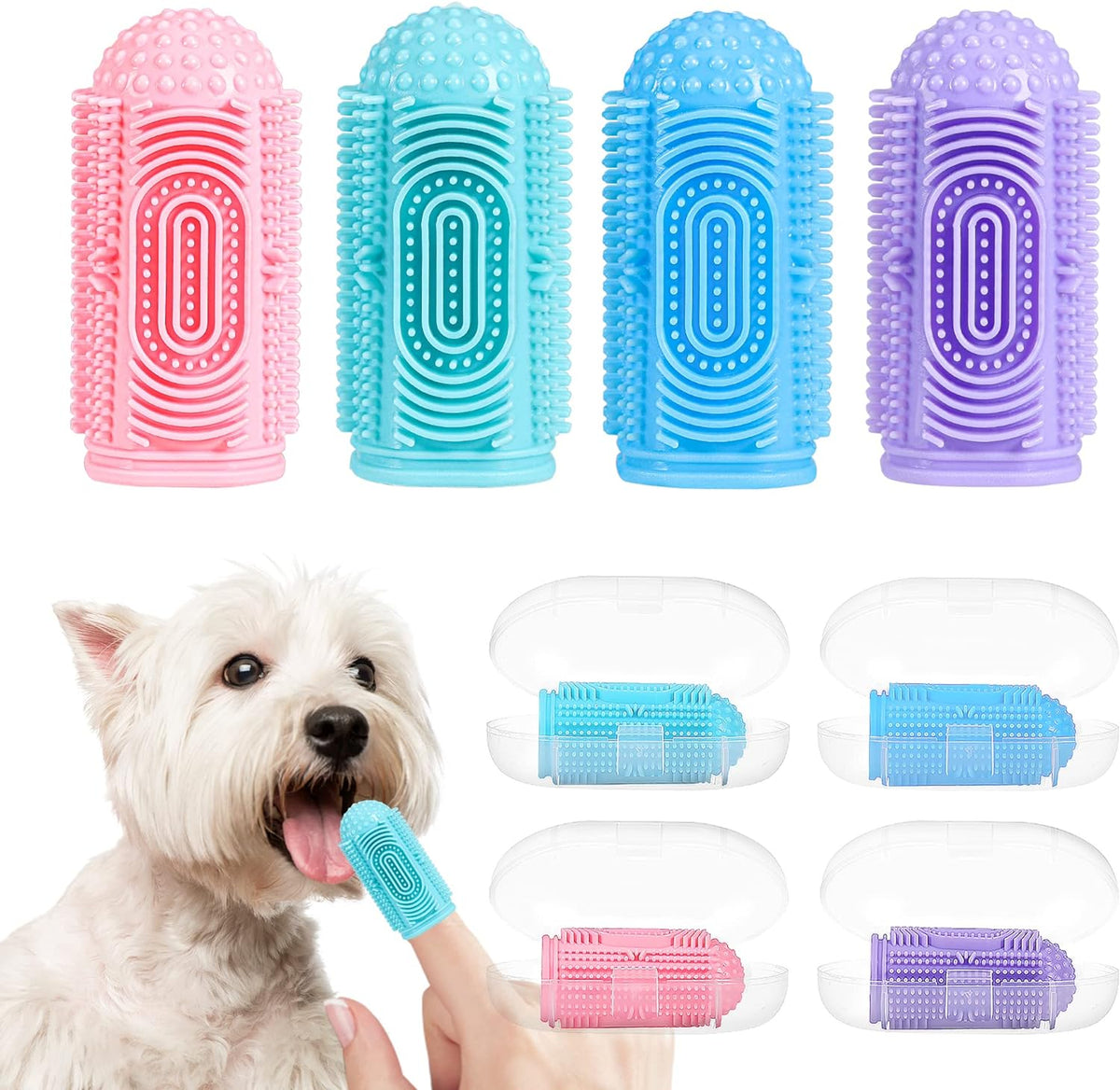 Kit brosse à dents — toilettage pour chien et chat (5) | Rundavo