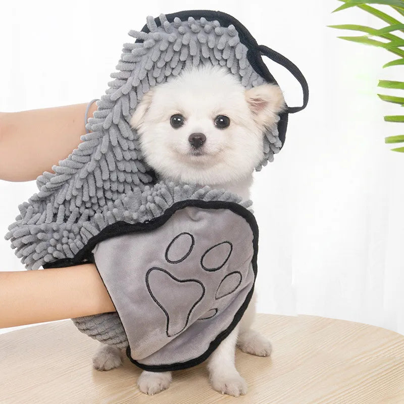 Serviette microfibre chien 100 × 60 cm — toilettage pour chien | Rundavo