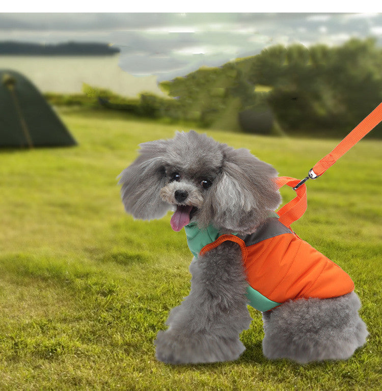 Gilet doudoune chien sans manches — vêtement pour chien (2) | Rundavo