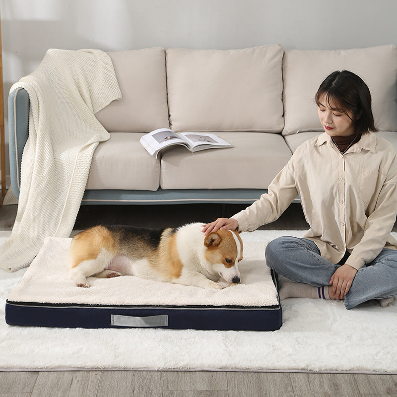 Matelas orthopédique mémoire de forme — couchage pour chien | Rundavo