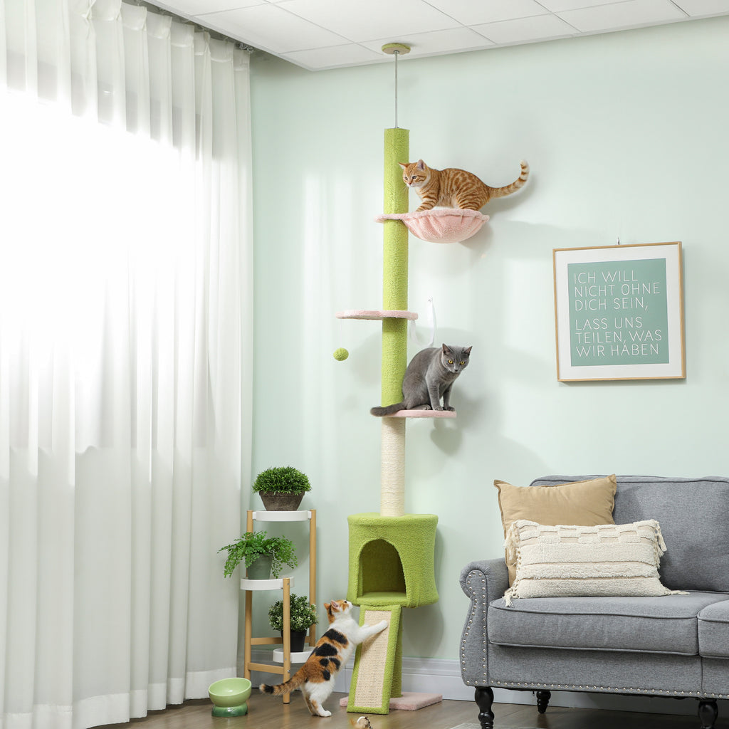 Arbre à chat sol-plafond 220-240 cm, plates-formes fleur – arbre à chat | Rundavo