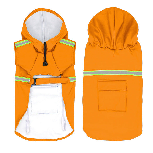 Manteau de pluie chien réfléchissant — vêtement pour chien (6) | Rundavo
