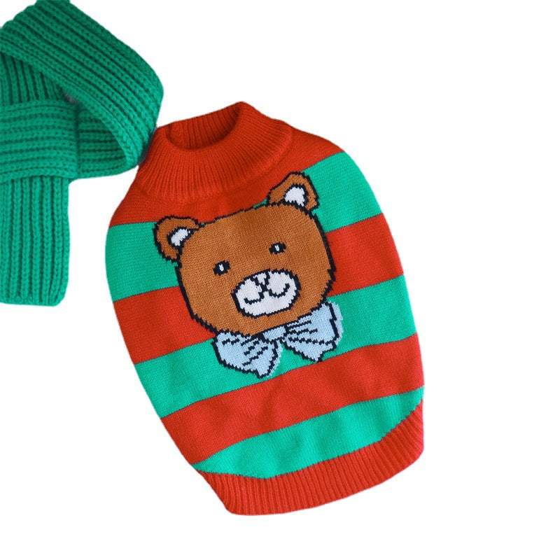 Pull de Noël chien jacquard — vêtement pour chien (3) | Rundavo