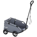 Chariot pliable ouvert pour petit chien, 4 roues – poussette pour chien | Rundavo