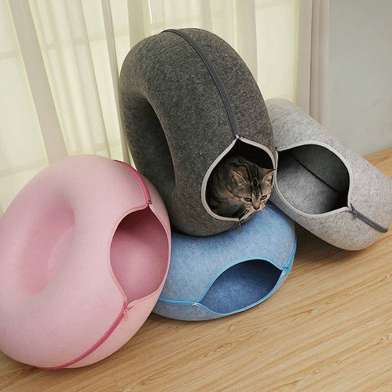 Grotte pour chat en feutre — mobilier pour chat | Rundavo