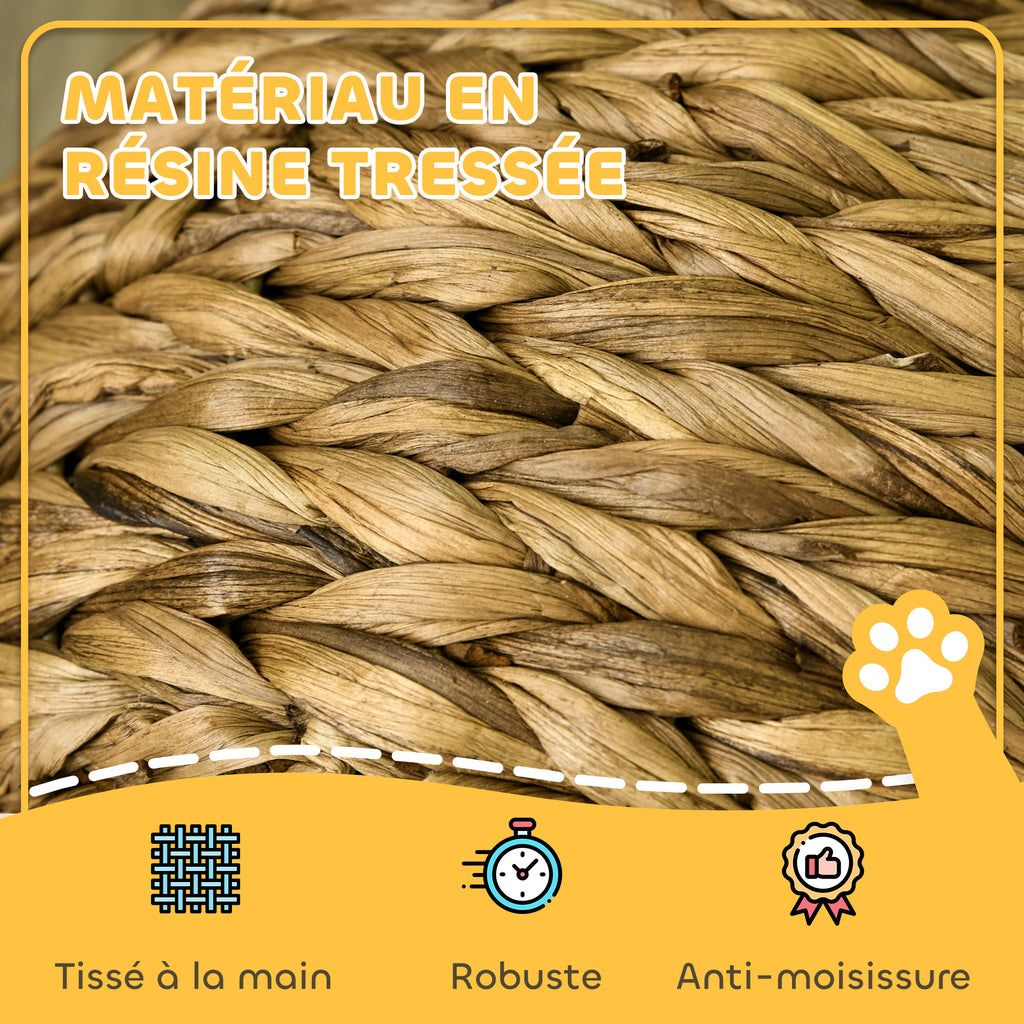 Panier grotte pour chat en feuilles de bananier, 51 cm – couchage pour chat | Rundavo