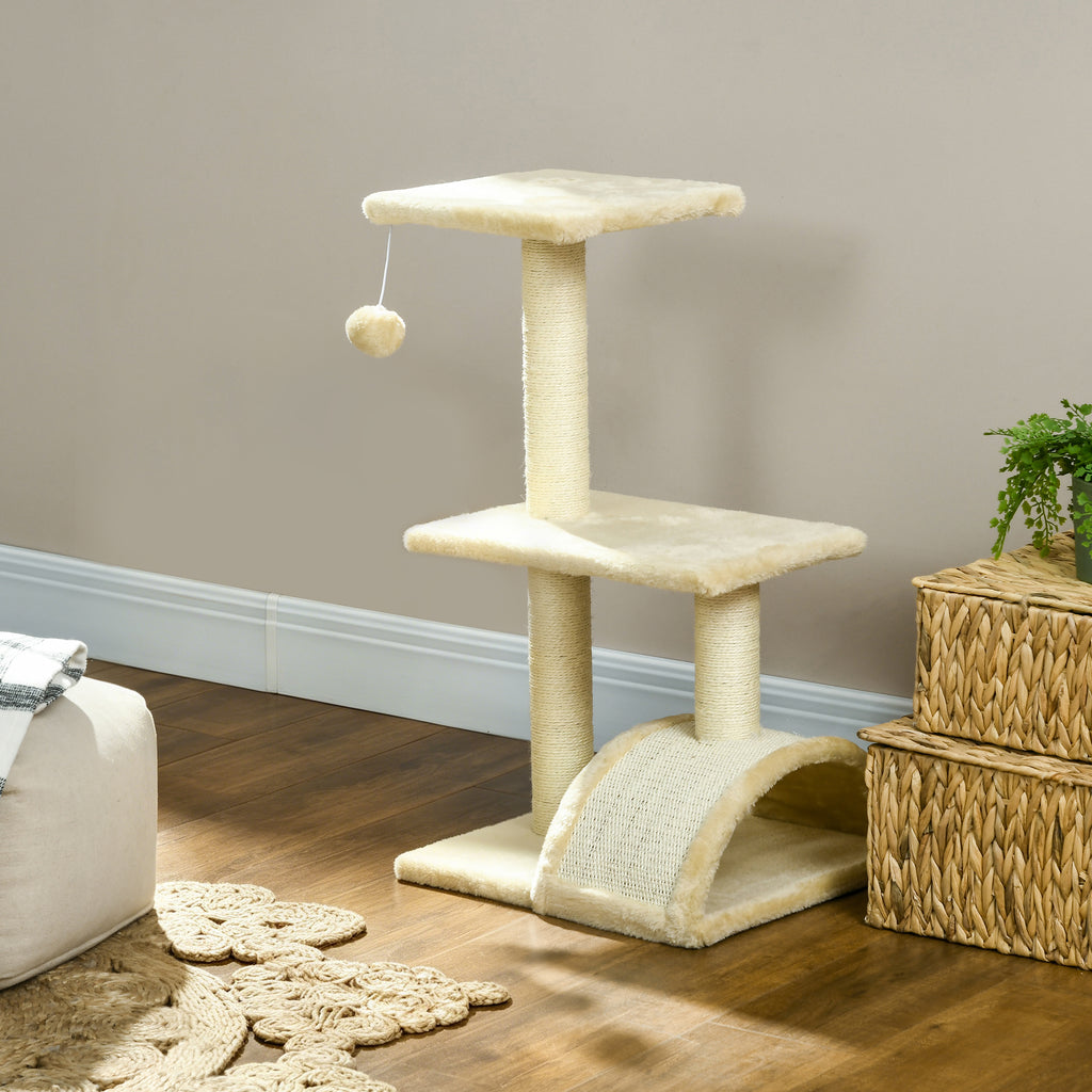 Arbre à chat 72 cm avec griffoir et balle – griffoir pour chat | Rundavo