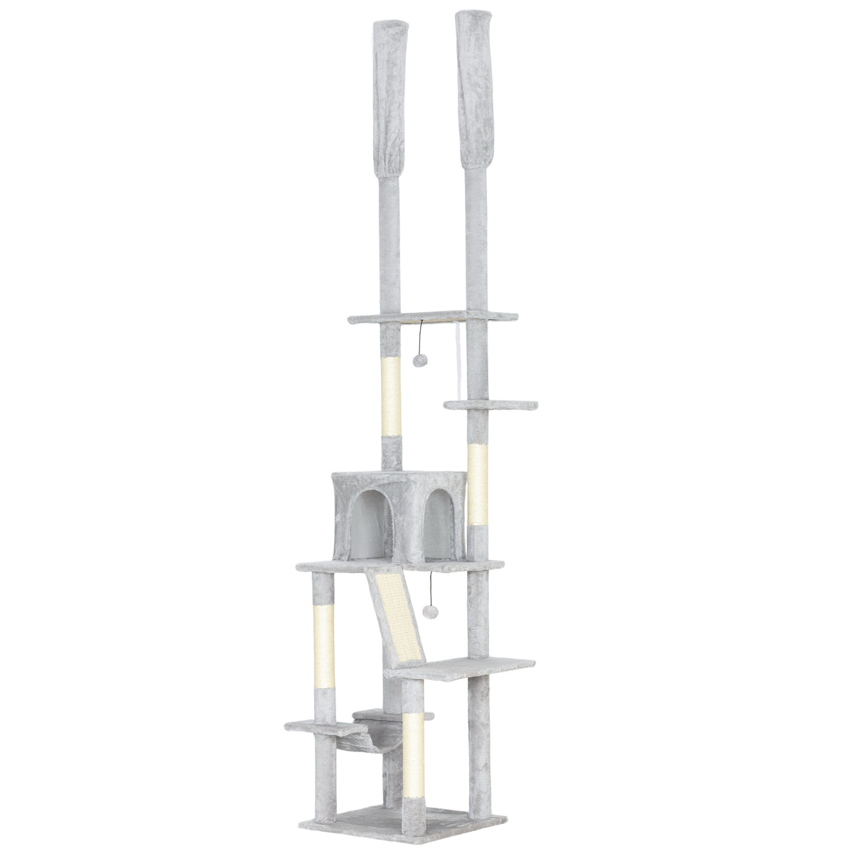 Arbre à chat sol-plafond 225-255 cm, 6 niveaux – arbre à chat | Rundavo