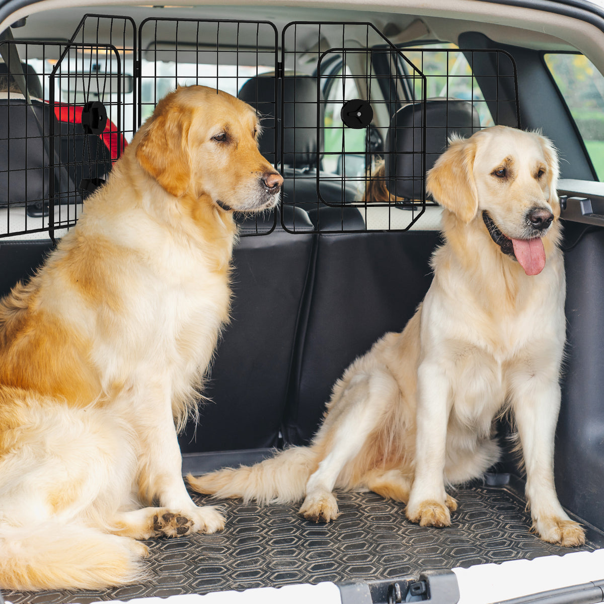 Grille de séparation voiture pour chien, 93-150 cm, pliable – grille voiture pour chien | Rundavo