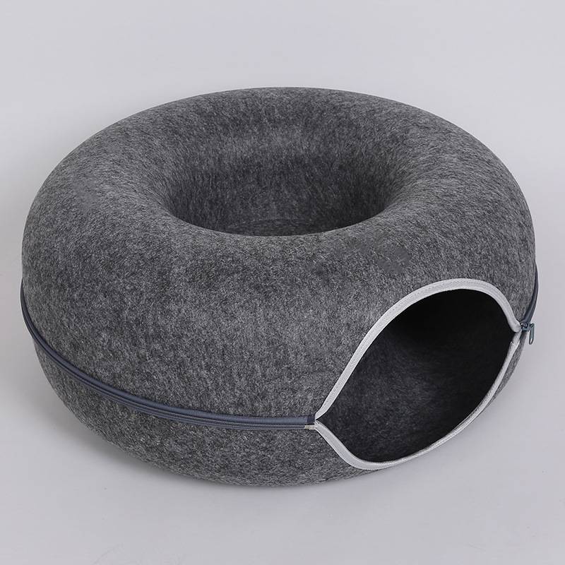 Grotte pour chat en feutre — couchage pour chat (4) | Rundavo
