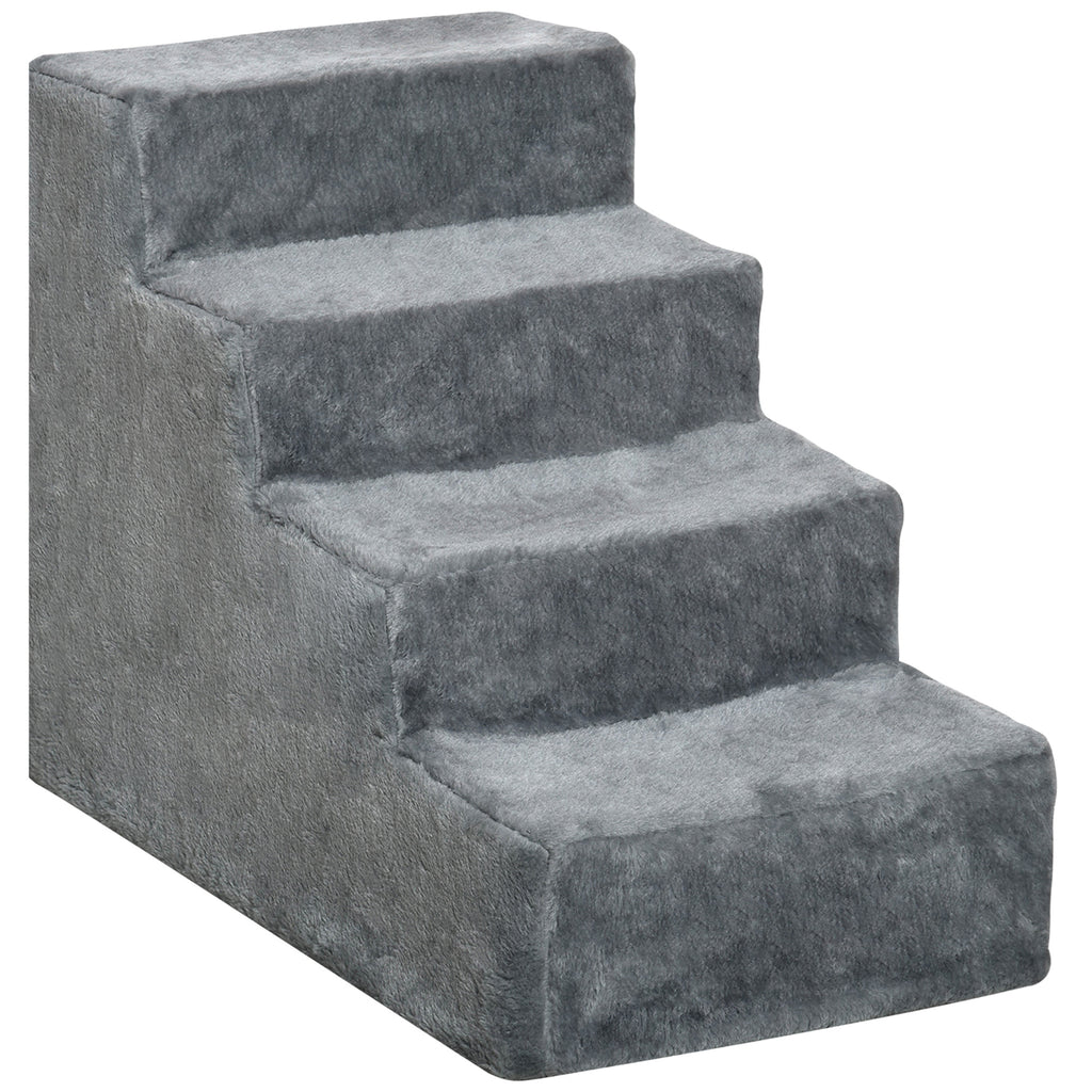 Escalier 4 marches en flanelle pour chien et chat – escalier pour chien | Rundavo
