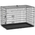 Cage pliante en acier pour chien, 2 portes – cage pour chien | Rundavo