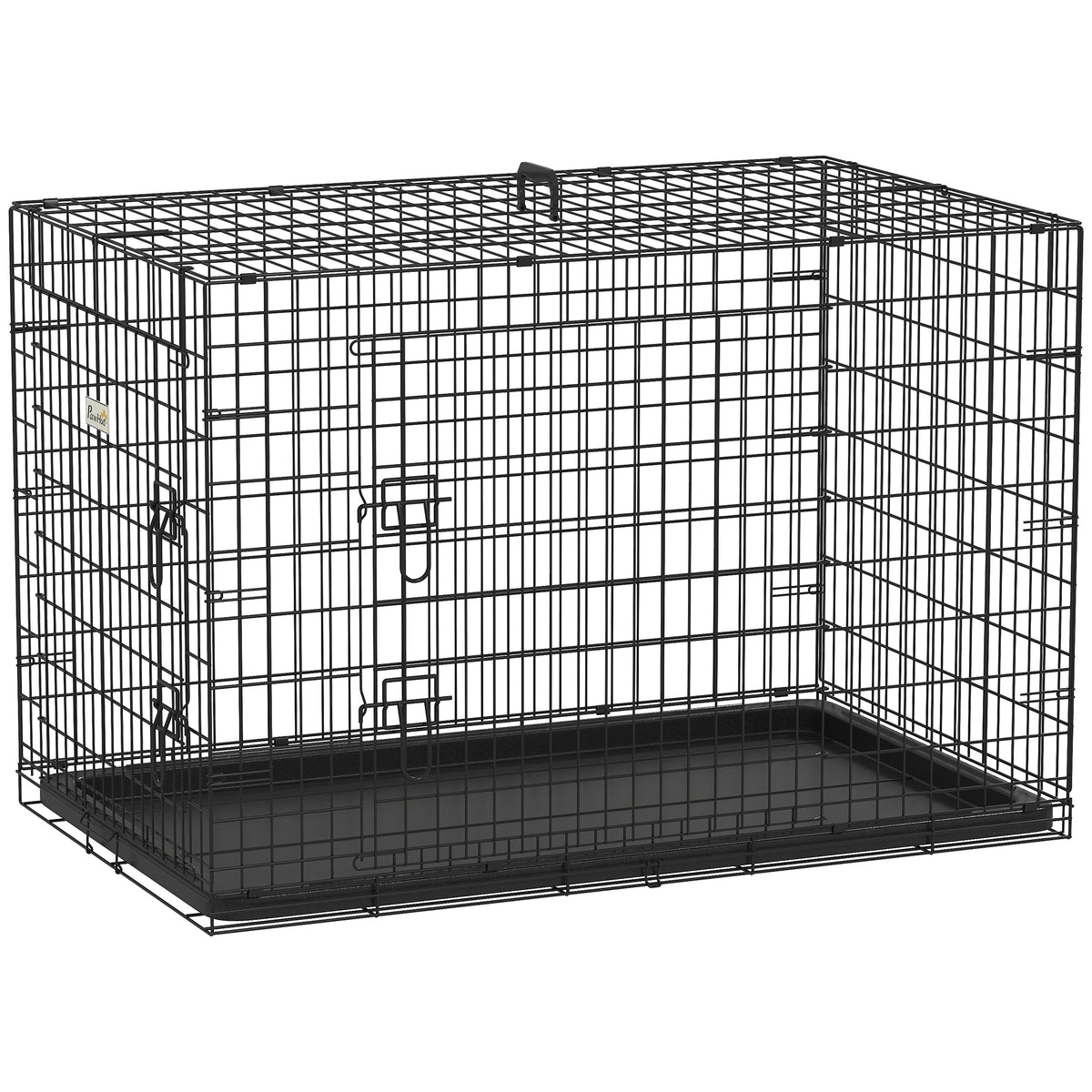 Cage pliante en acier pour chien, 2 portes – cage pour chien | Rundavo