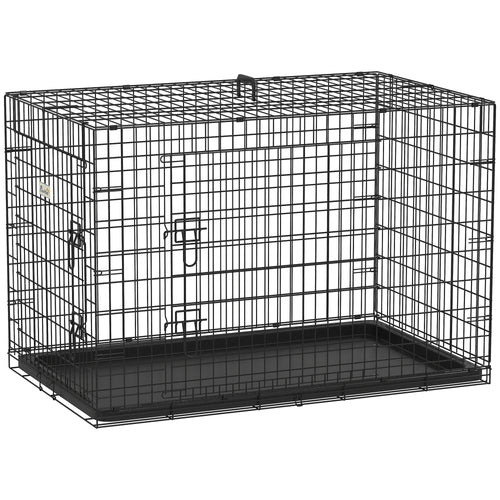 Cage pliante en acier pour chien, 2 portes – cage pour chien | Rundavo