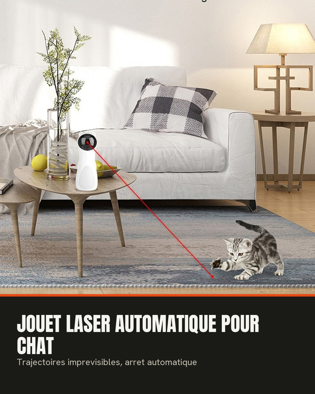 Jouet laser automatique pour chat