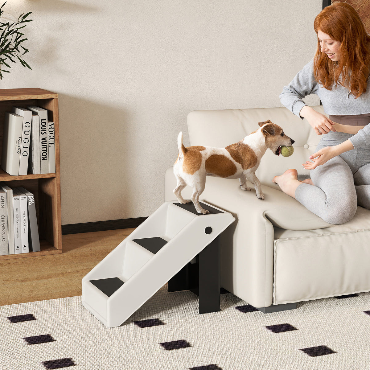 Escalier pliant 3 marches pour chien et chat – escalier pour chien | Rundavo