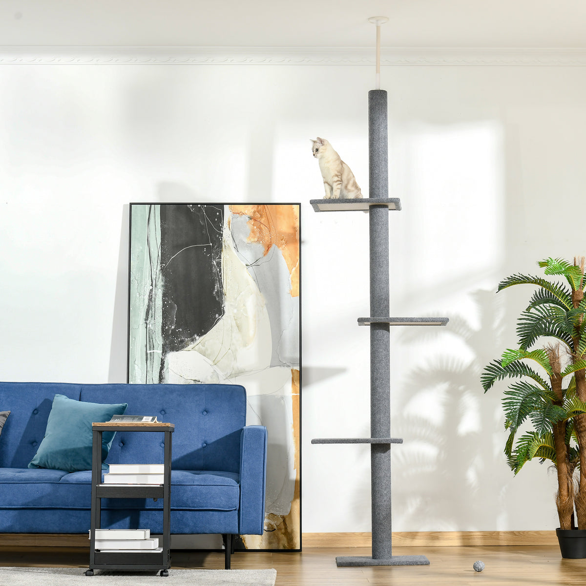 Arbre à chat sol-plafond 228-260 cm, 4 niveaux – arbre à chat | Rundavo