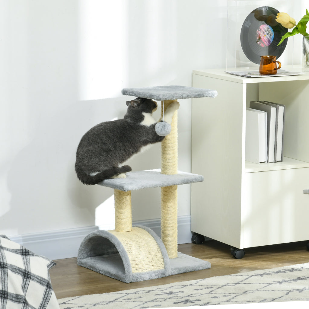 Arbre à chat 72 cm avec griffoir et balle – griffoir pour chat | Rundavo