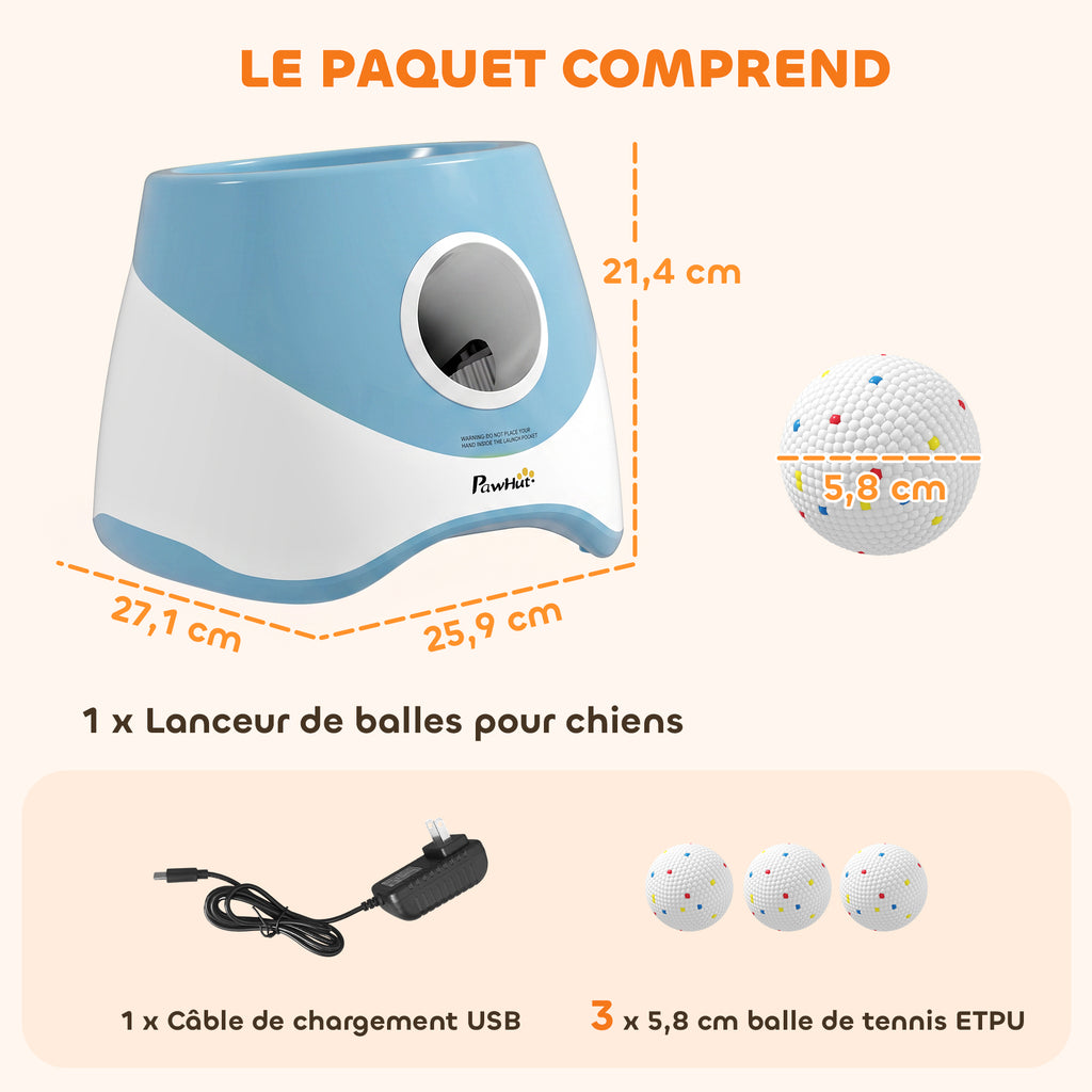 Lanceur de balles automatique pour chien, 3 balles – jouet pour chien | Rundavo