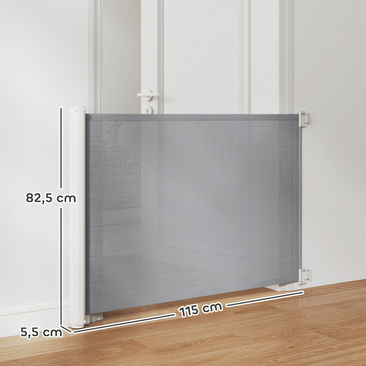 Barrière rétractable pour chien et chat, 115 x 83 cm – barrière pour chien | Rundavo