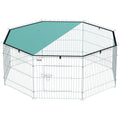 Parc pour chien 8 panneaux avec toit, 150 x 150 x 60 cm – parc pour chien | Rundavo