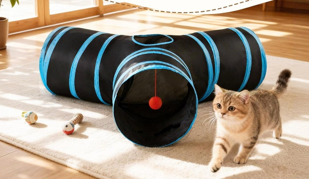 Tunnel de jeu pour chat 3 voies