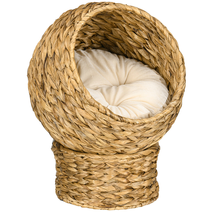 Panier grotte pour chat en feuilles de bananier, 51 cm – couchage pour chat | Rundavo